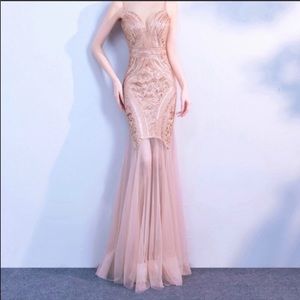 RESTOCKED & NEW Rose Gold Sequin & Tulle Mermaid Gown(s)!